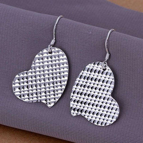 925Sterling Solid Silver Heart Earring